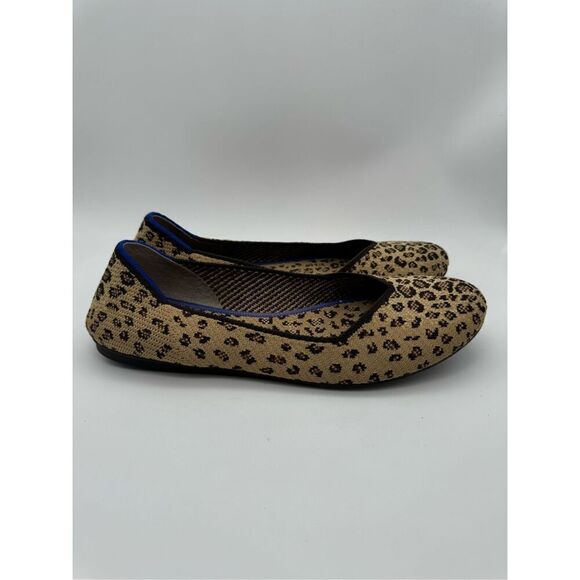 Rothy’s Women Size 10 Shoe Ballet Leopard Animal Print‎ Round Toe Flat Slip On - Picture 1 of 7